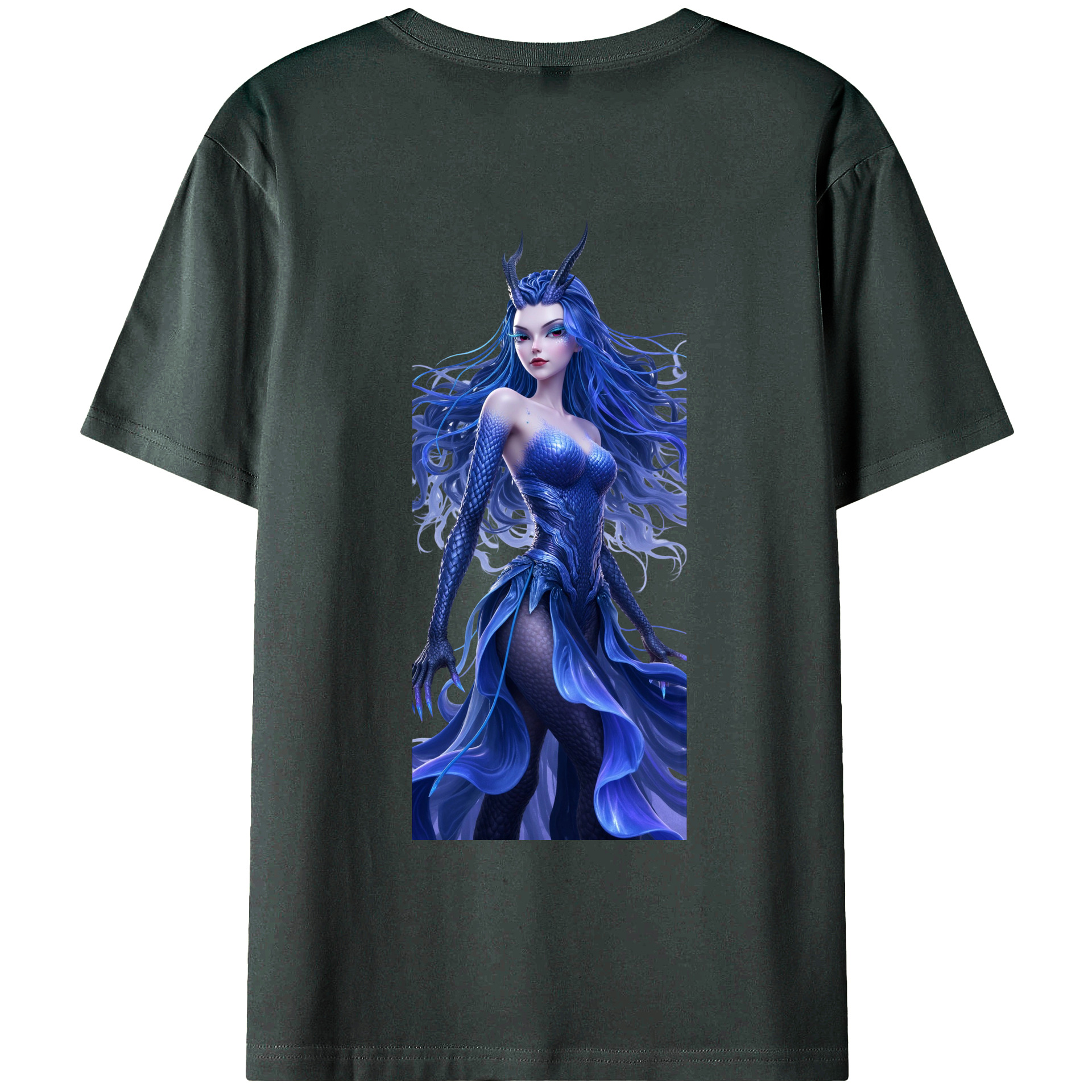 （画像用） Ne Zha 2 ナタ 魔童の大暴れ 綿100％ メンズ半袖Tシャツ（バックプリント） 通気性